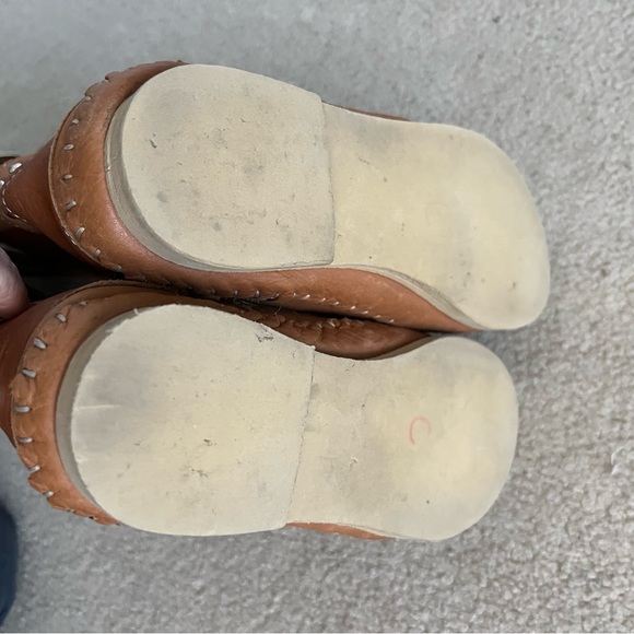 Vintage ‘Hector Riccione’ Pull Up Caramel Tan Calfskin Moccasin Boots Stud Tie - Picture 11 of 16